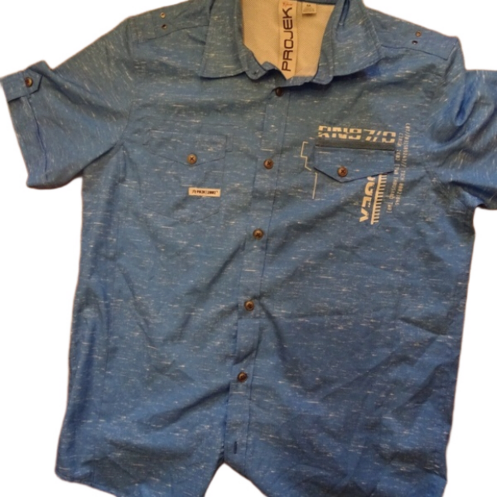 PROJEK RAW 94% POLYESTER 6% SPANDEX SHORT SLEEVED SHIRT